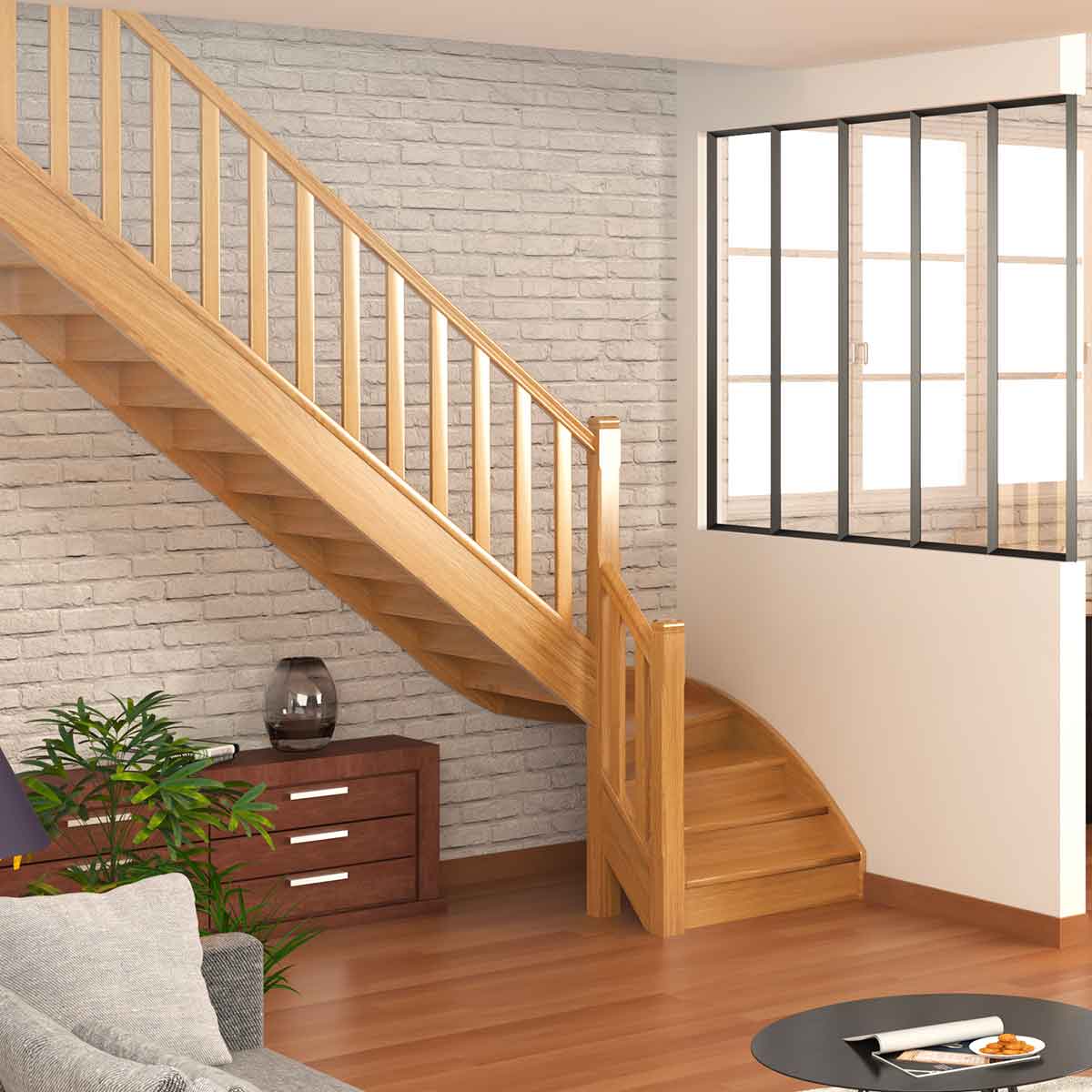 escalier bois traditionnel