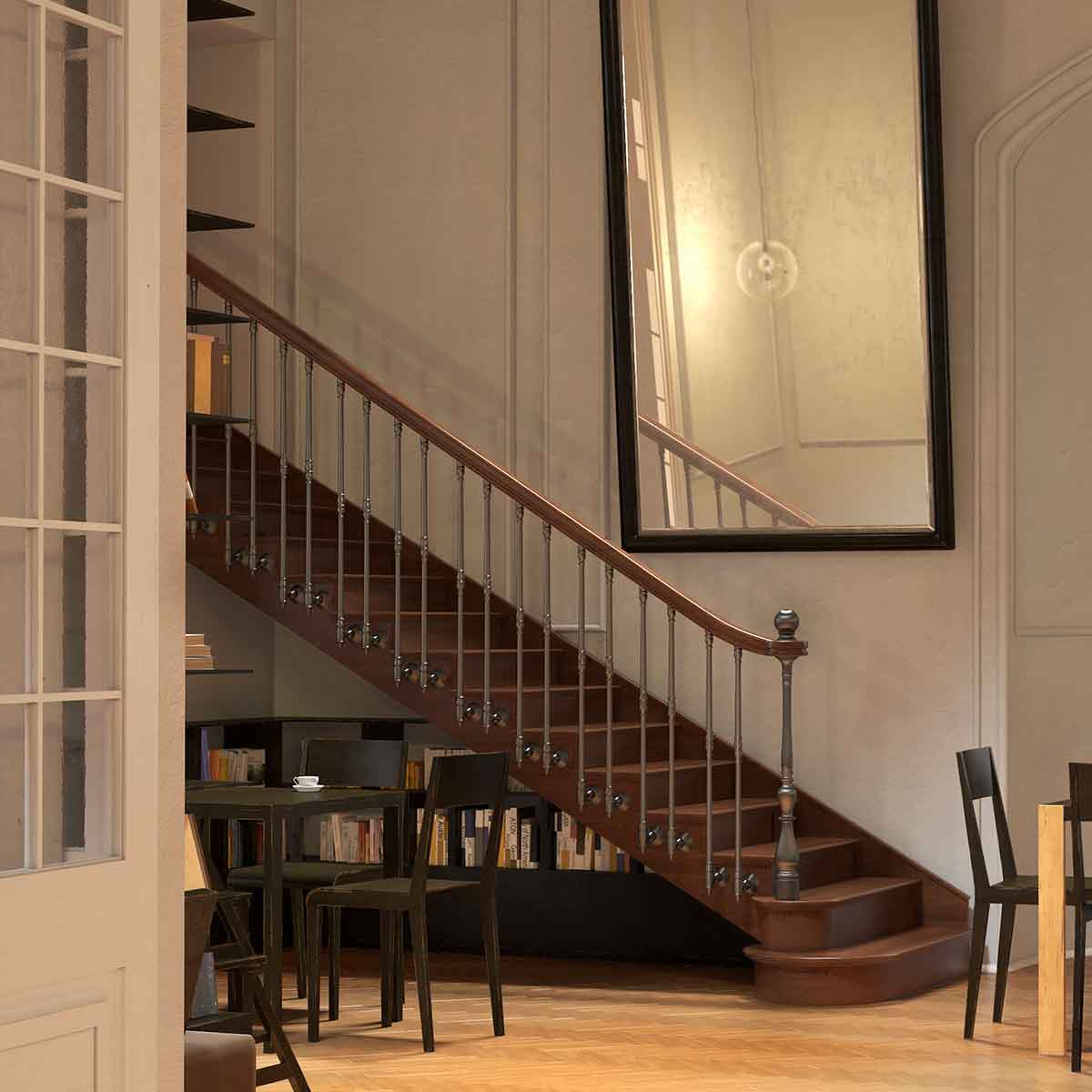 escalier fer forgé moderne